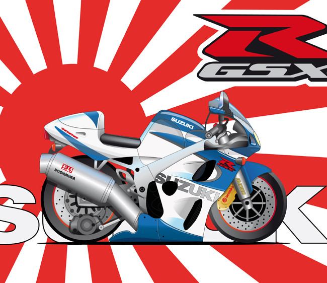 Suzuki GSXR Cartoon