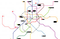 Plano Metro Madrid sin estaciones.